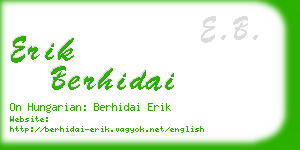 erik berhidai business card